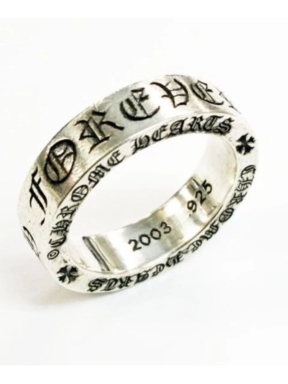Chrome Hearts Spacer Forever Ring Silver